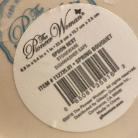 Pioneer Woman Spring Bouquet Spoon Rest Blue Floral Make Life Delicious - Picture 3 of 5